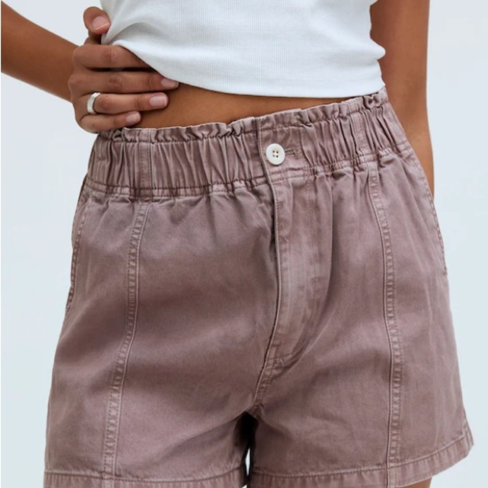 Madewell Pull-on Paper Bag Short- garment dyed edition